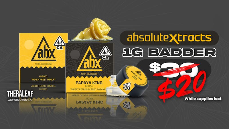 Theraleaf ABX 1g Badder $20
