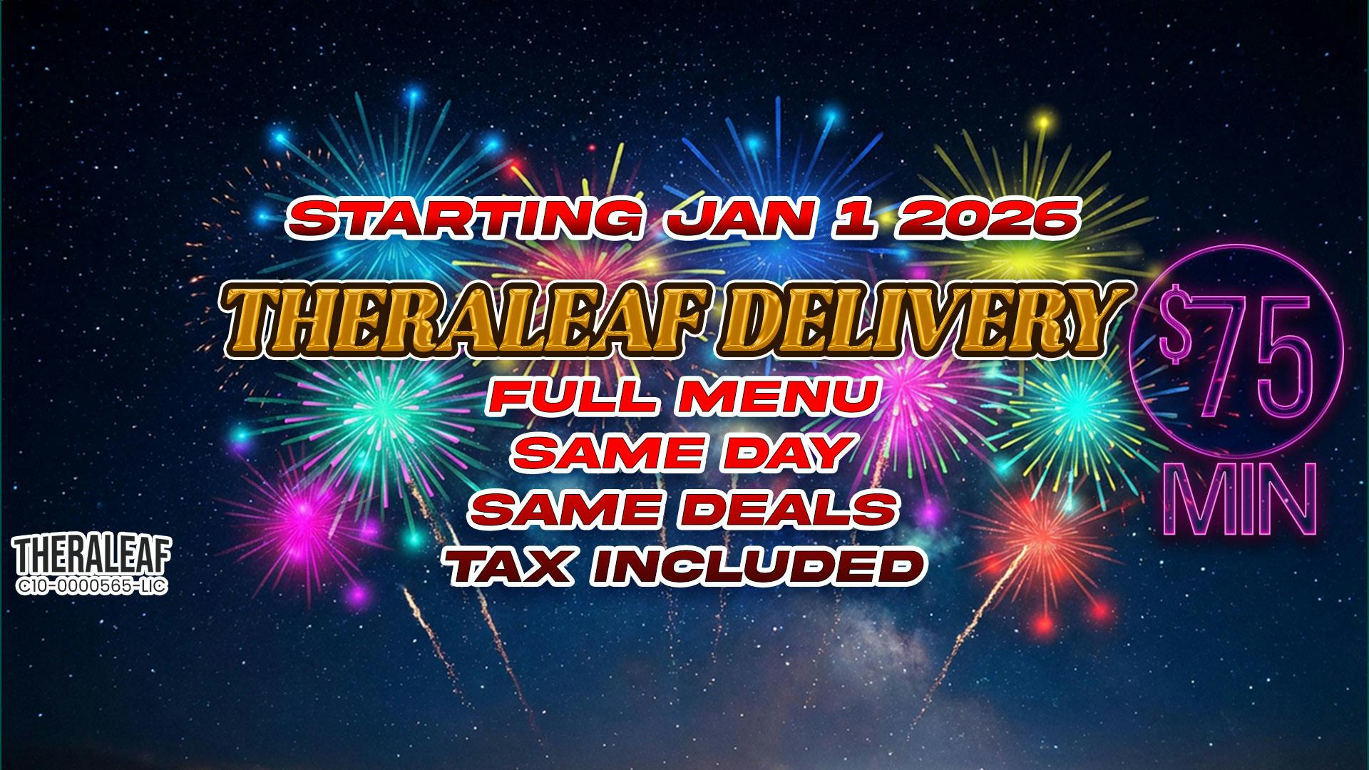 Theraleaf Free Delivery and 3.5g for $1