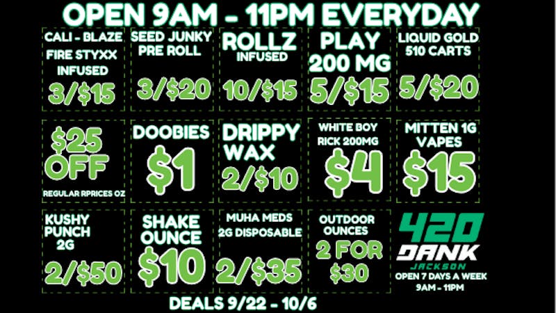 420 Dank Jackson (formerly First Class) NEW STRAINS & LOW PRICES