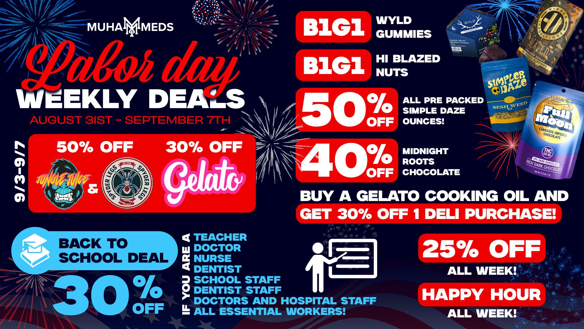 Muha Meds Michigan Ave LABOR DAY & BACK TO SCHOOL!