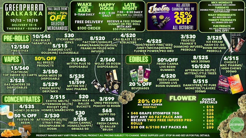 Green Pharm - Kalkaska - Recreational & Medical 50% OFF FOR FIRST TIME CUSTOMERS!!!!