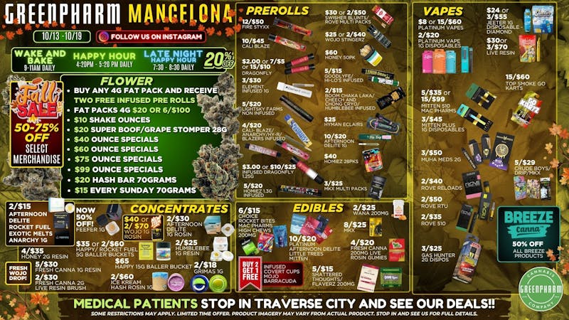 Green Pharm - Mancelona -Recreational 50% OFF FOR FIRST TIME CUSTOMERS!!!!