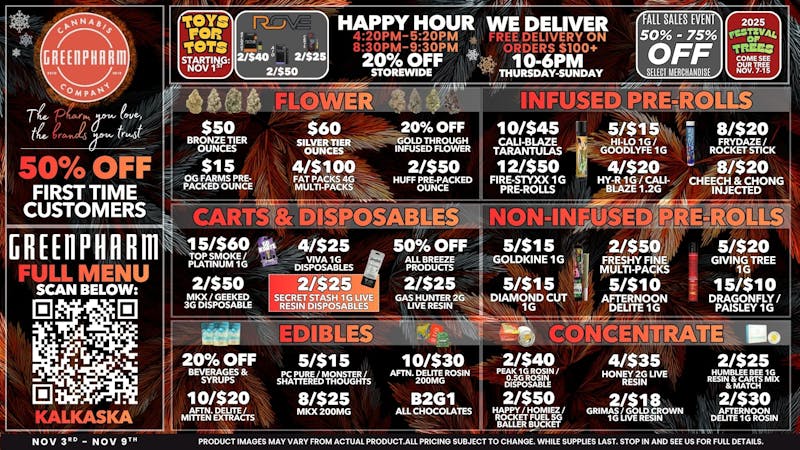 Green Pharm - Kalkaska - Recreational & Medical 50% OFF FIRST TIME CUSTOMERS!!!!!!!