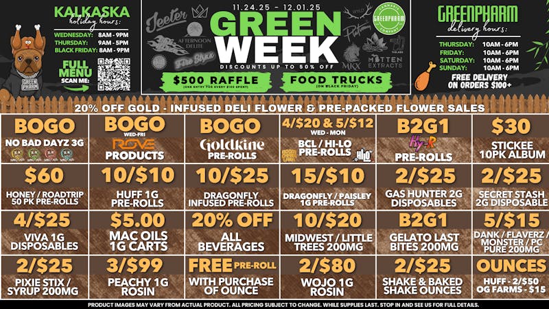 Green Pharm - Kalkaska - Recreational & Medical BLACK FRIDAY ALL WEEK!!! YOU DON'T WANT TO MISS IT