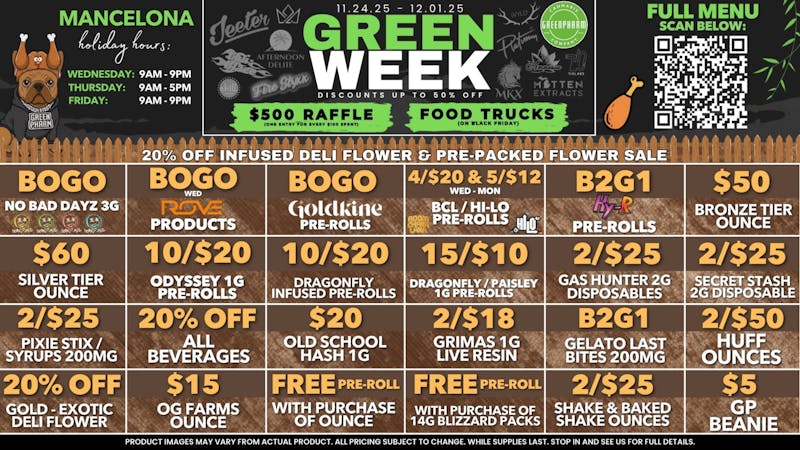 Green Pharm - Mancelona -Recreational BLACK FRIDAY ALL WEEK!!! YOU DON'T WANT TO MISS IT