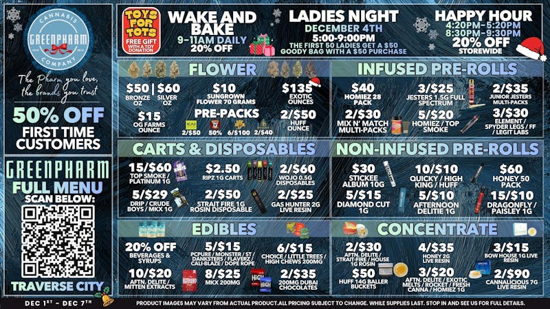 Green Pharm - Traverse City - Recreational & Medical 50% OFF FOR FIRST TIME CUSTOMERS!!!!