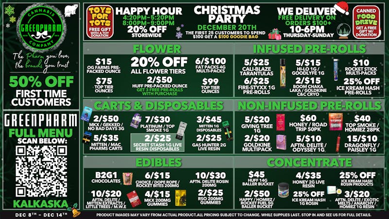 Green Pharm - Kalkaska - Recreational & Medical 50% FOR FIRST TIME CUSTOMERS 😁😍