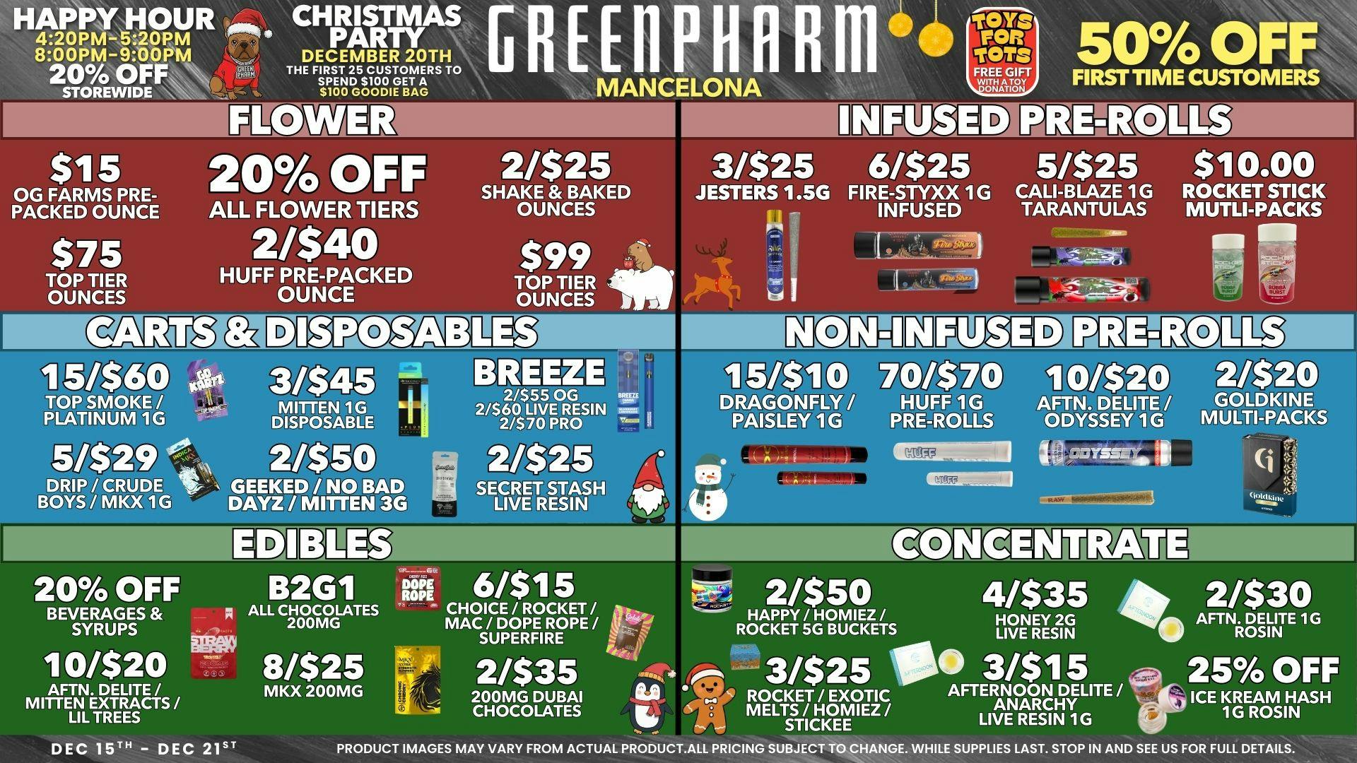 Green Pharm - Mancelona -Recreational TWELVE DAYS OF CHRISTMAS😁🎅🤶🌲🎁