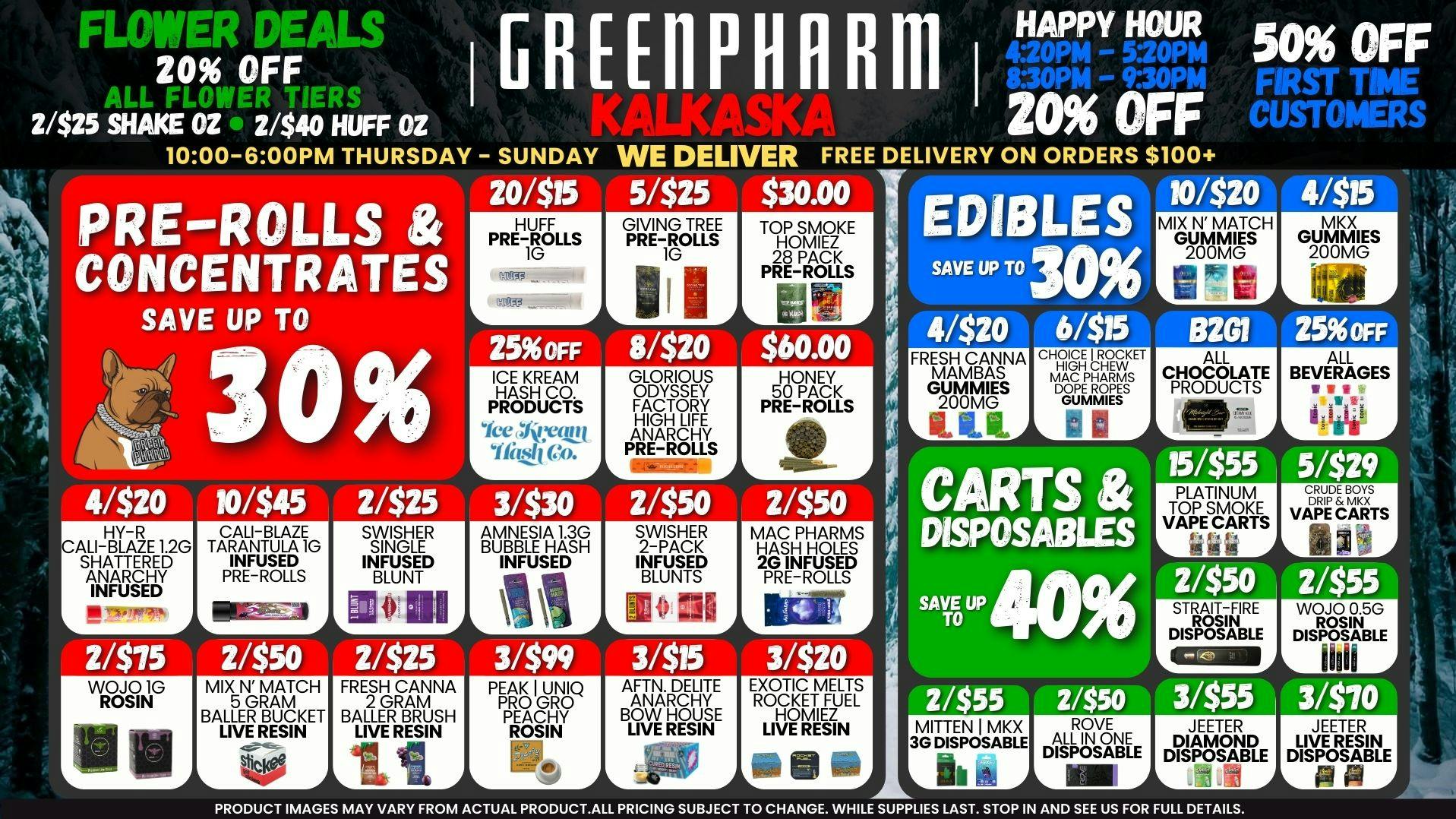 Green Pharm - Kalkaska - Recreational & Medical NEW YEAR - NEW DEALS - NEW PRODUCTS !!!!!!!!