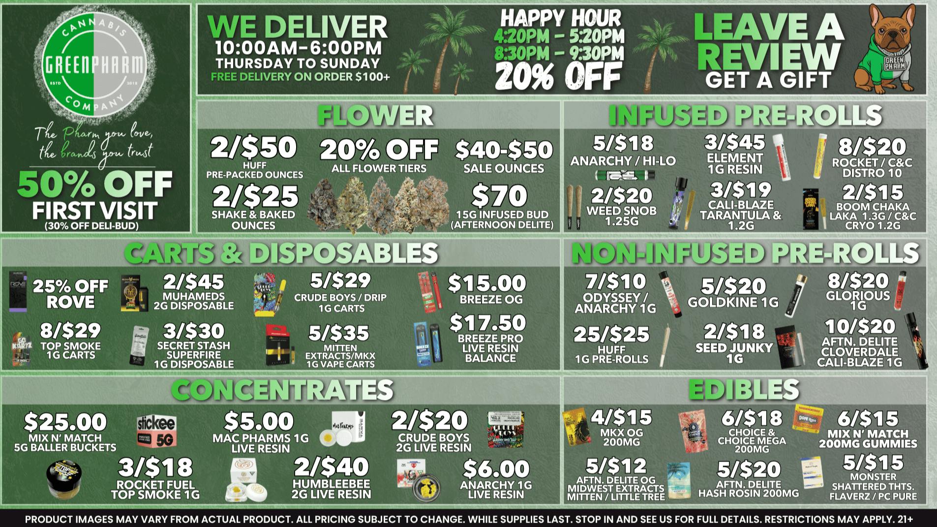 Green Pharm - Kalkaska - Recreational & Medical 50% FOR FIRST TIME CUSTOMERS 😁😍