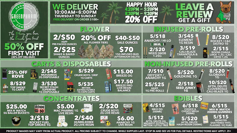 Green Pharm - Kalkaska - Recreational & Medical 50% FOR FIRST TIME CUSTOMERS 😁😍