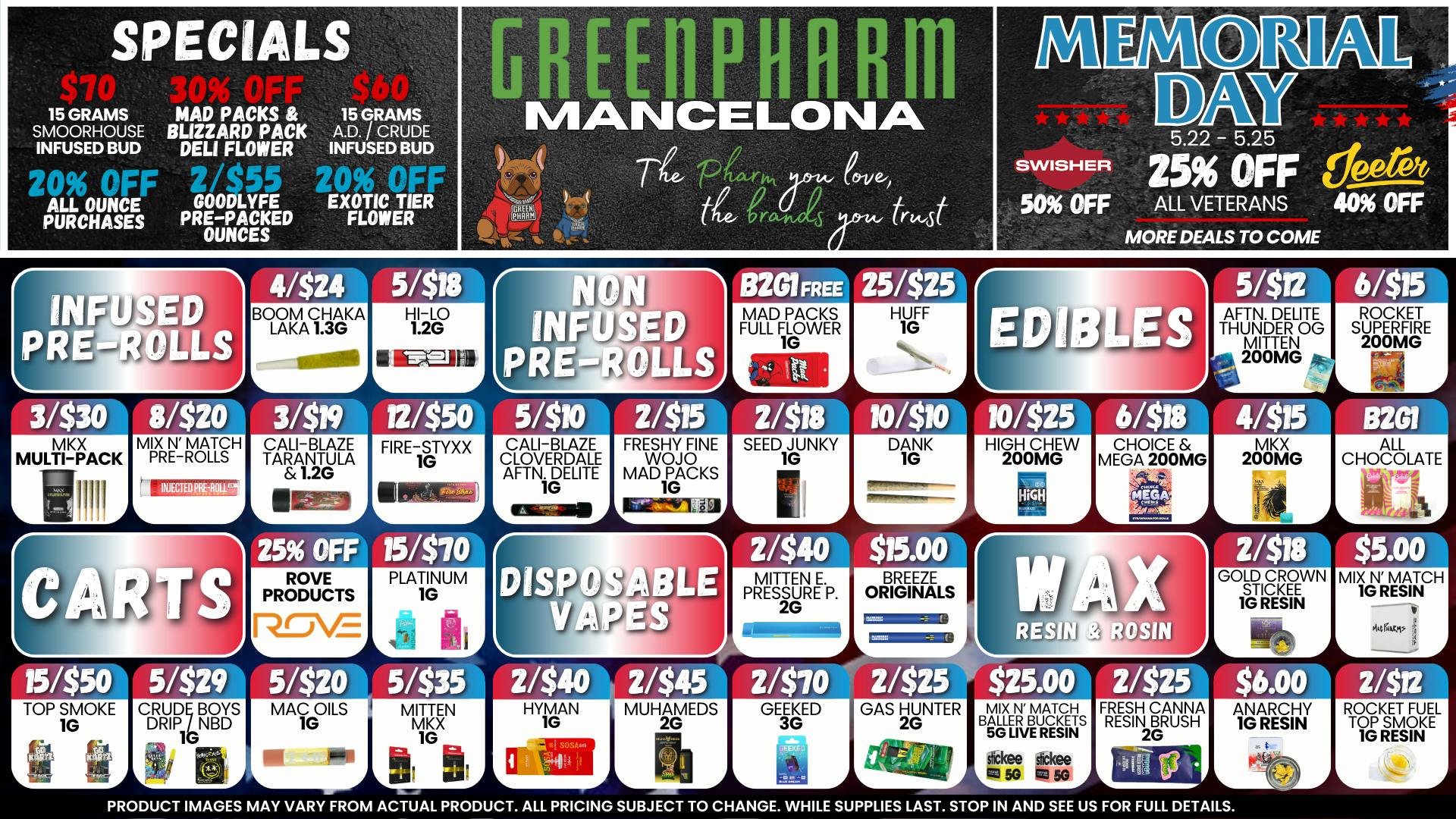 Green Pharm - Mancelona -Recreational DEALS, DEALS AND MORE DEALS😀😁