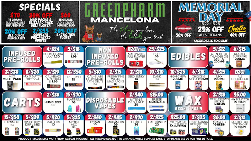 Green Pharm - Mancelona -Recreational DEALS, DEALS AND MORE DEALS😀😁