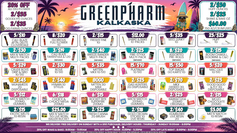 Green Pharm - Kalkaska - Recreational & Medical START YOUR SUMMER OFF AT GREENPHARM😀💥