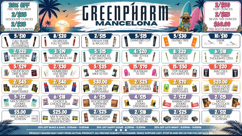 Green Pharm - Mancelona -Recreational START YOUR SUMMER OFF AT GREENPHARM😀💥