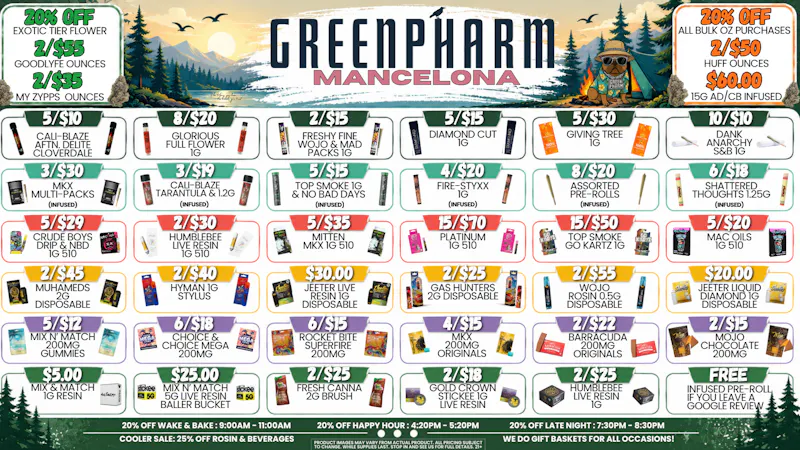 Green Pharm - Mancelona -Recreational 💰😀SHOP AND SAVE WITH GREENPHARM😀💰