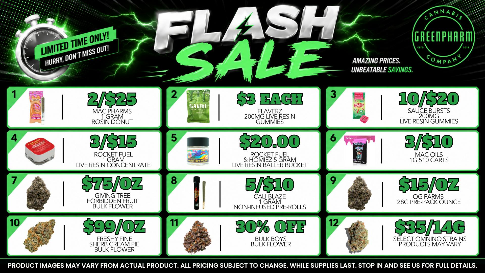 Green Pharm - Mancelona -Recreational FLASH DEALS!! GET THEM BEFORE THEY ARE GONE!!!