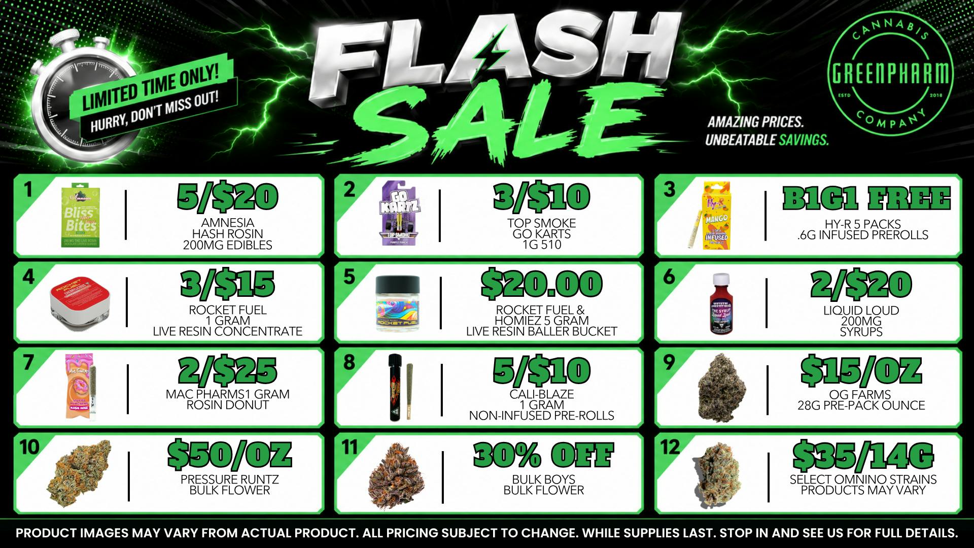 Green Pharm - Kalkaska - Recreational & Medical FLASH DEALS!! GET THEM BEFORE THEY ARE GONE!!!