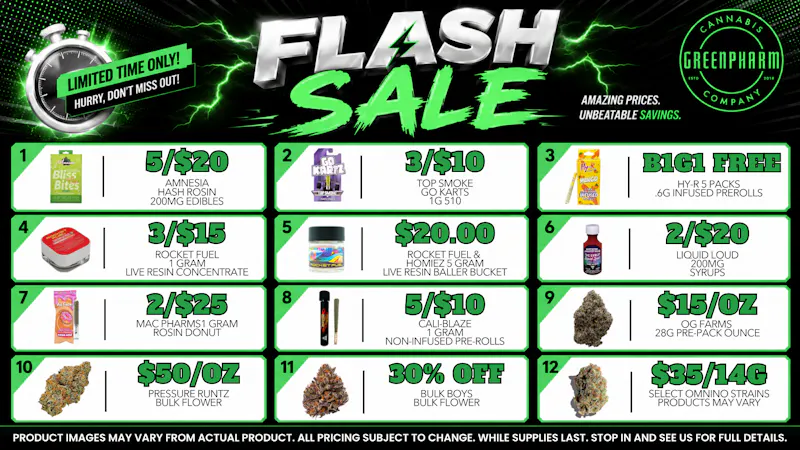 Green Pharm - Kalkaska - Recreational & Medical FLASH DEALS!! GET THEM BEFORE THEY ARE GONE!!!