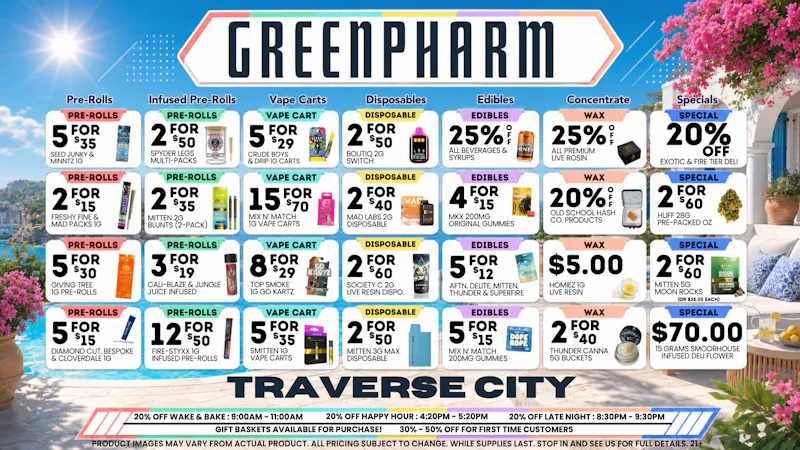 Green Pharm - Traverse City - Recreational & Medical SUMMER DEALS YOU CAN'T PASS UP⛳🎣🩴⚾