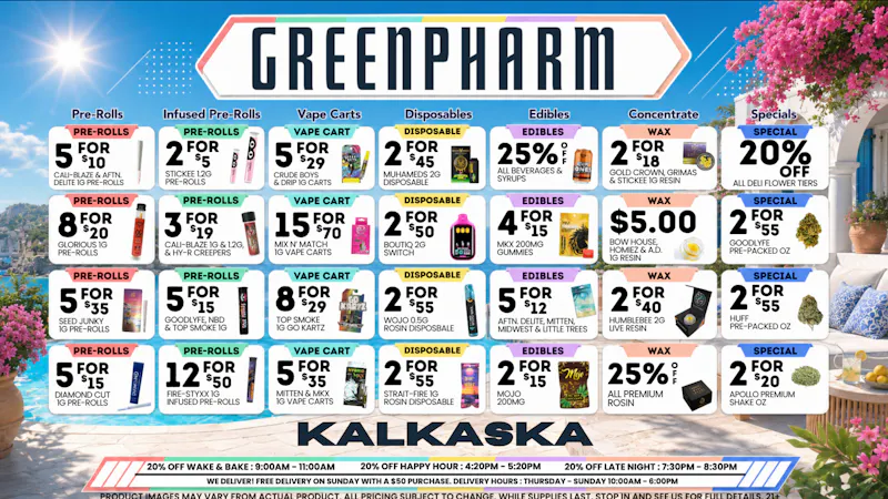 Green Pharm - Kalkaska - Recreational & Medical SUMMER DEALS YOU CAN'T PASS UP⛳🎣🩴⚾