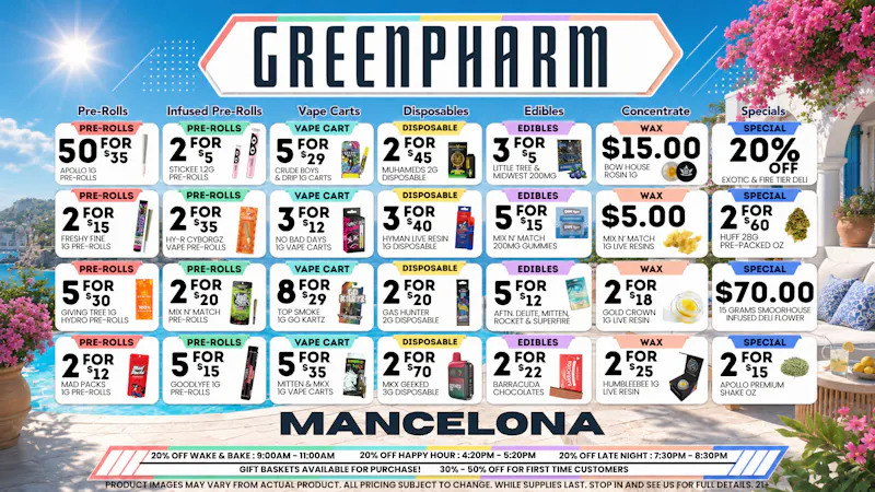 Green Pharm - Mancelona -Recreational SUMMER DEALS YOU CAN'T PASS UP⛳🎣🩴⚾