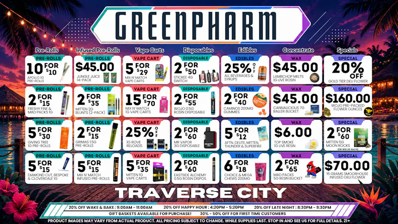 Green Pharm - Traverse City - Recreational & Medical NEW PRODUCTS, NEW DEALS AND EXTRA SAVINGS😊👍💸
