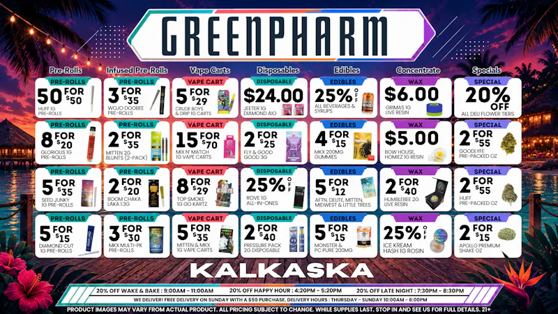 Green Pharm - Kalkaska - Recreational & Medical NEW PRODUCTS, NEW DEALS AND EXTRA SAVINGS😊👍💸