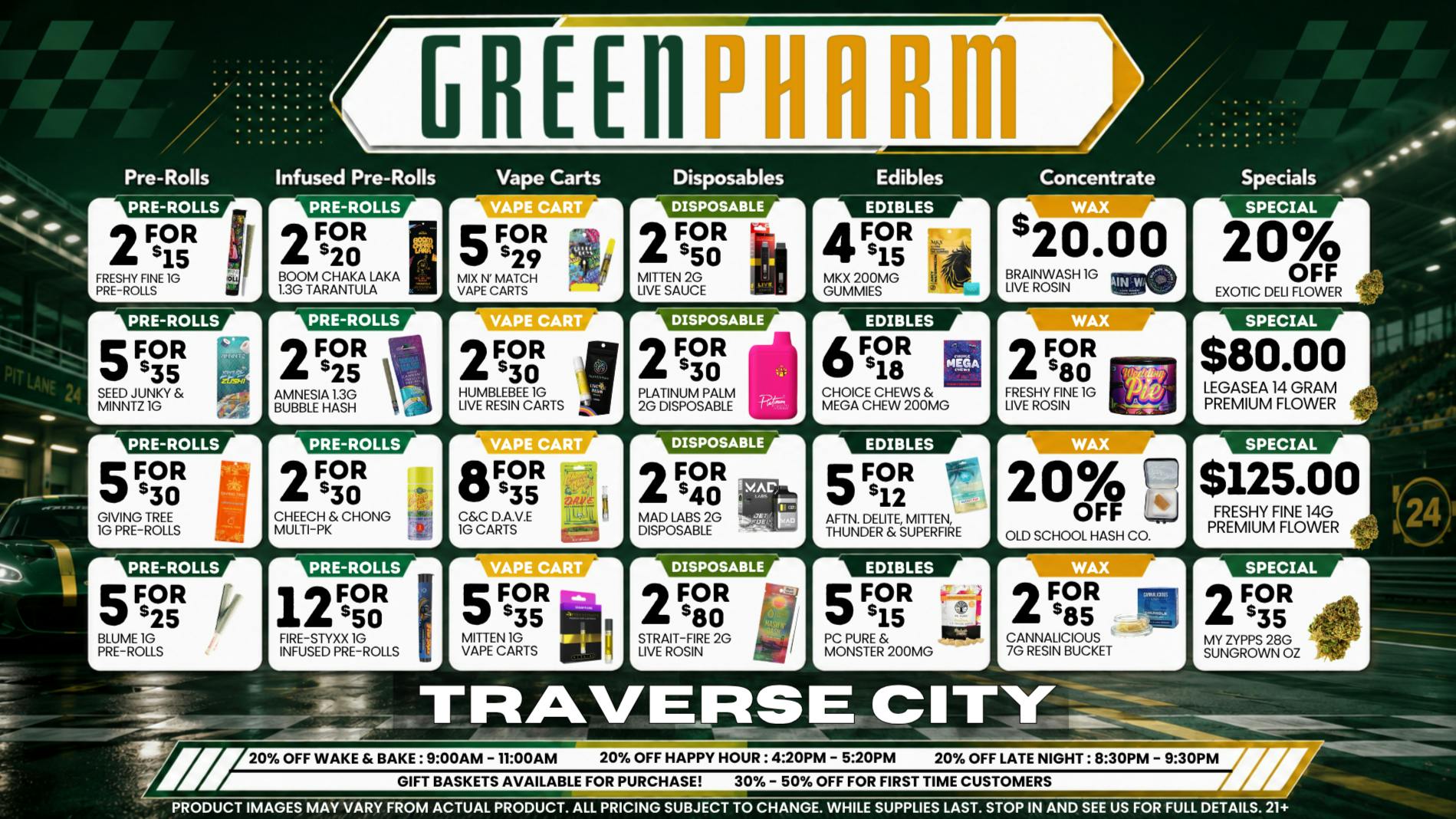 Green Pharm - Traverse City - Recreational & Medical 50% FOR FIRST TIME CUSTOMERS 😁😍