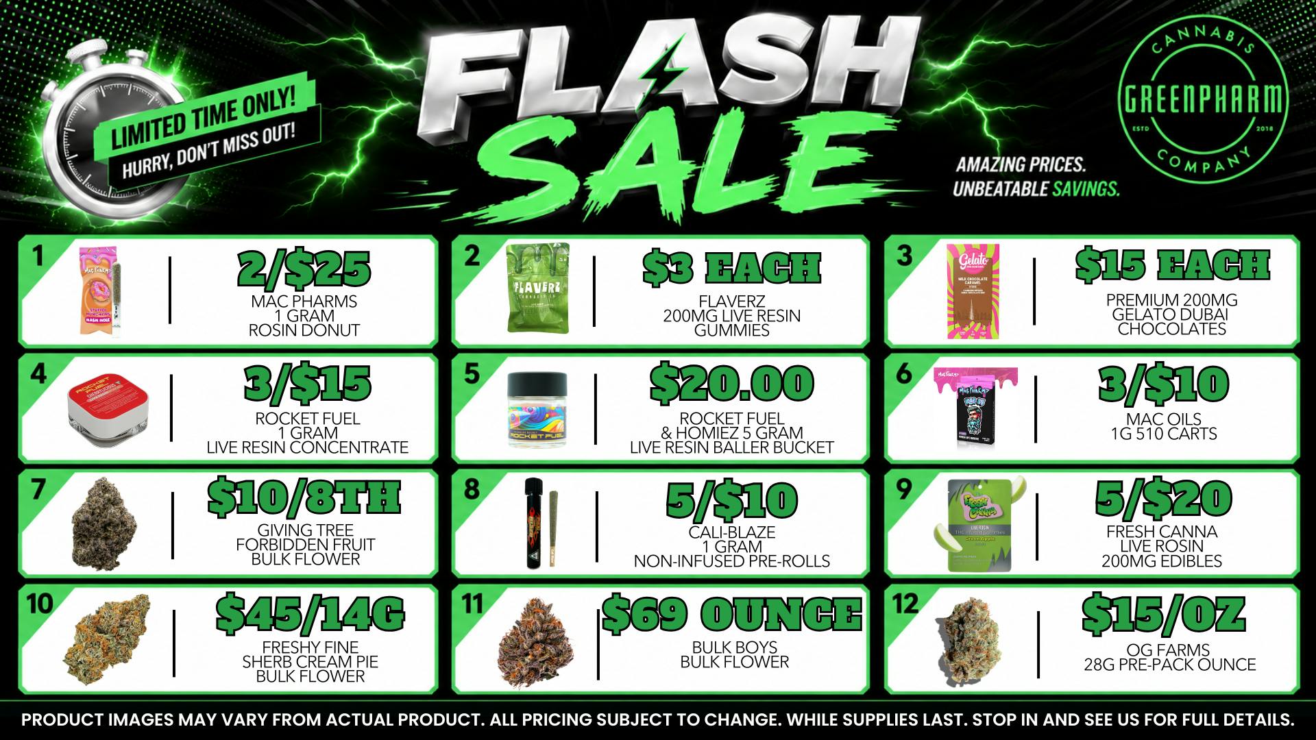Green Pharm - Mancelona -Recreational FLASH DEALS!! GET THEM BEFORE THEY ARE GONE💰😀💥