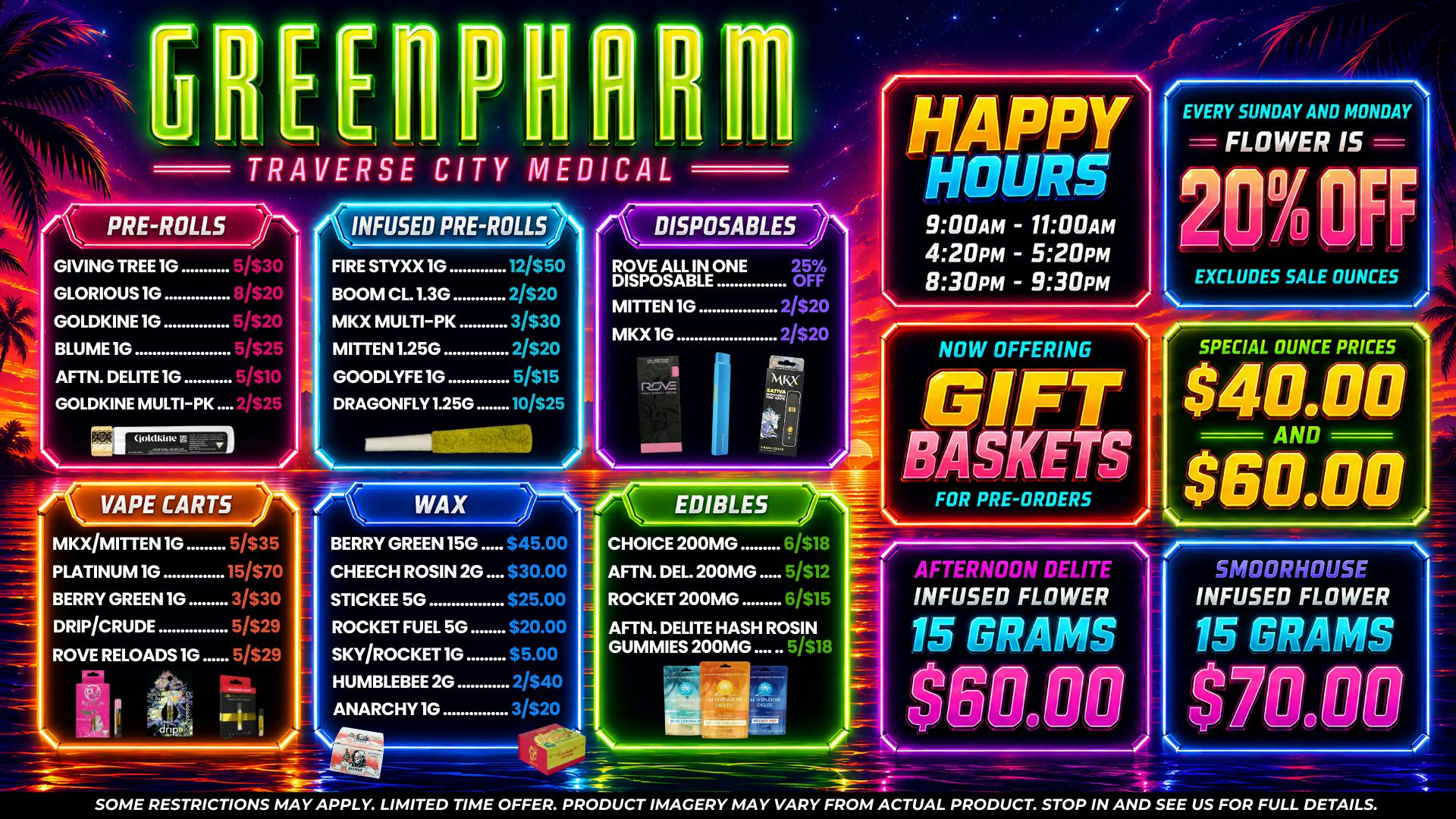 Green Pharm - Traverse City - Recreational & Medical AUGUST MED PATIENT MEGA DEALS💰😀💥