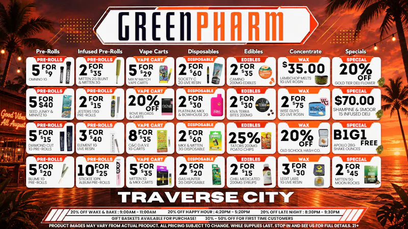 Green Pharm - Traverse City - Recreational & Medical NEW ITEMS-NEW DEALS-MORE SAVINGS💥💸🤑