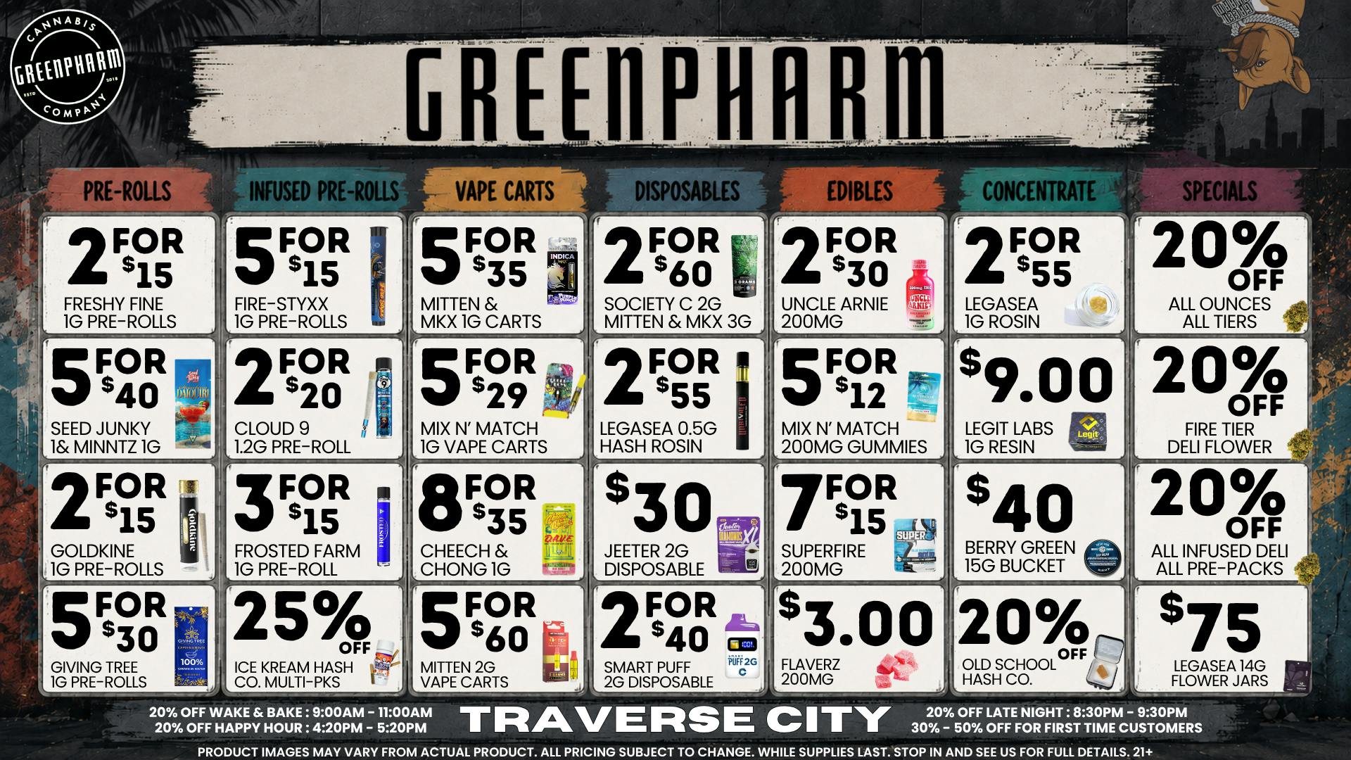Green Pharm - Traverse City - Recreational & Medical RESTOCKS!!NEW ITEMS!!NEW DEALS!!BIG SAVINGS!!💥💥