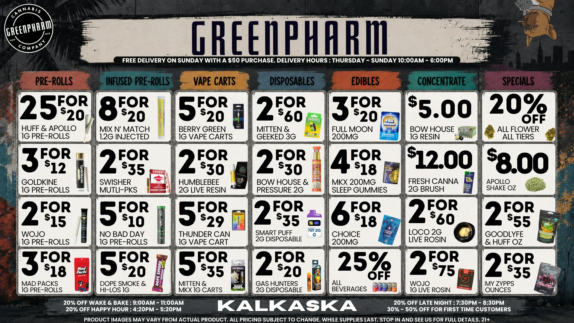 Green Pharm - Kalkaska - Recreational & Medical RESTOCKS!!NEW ITEMS!!NEW DEALS!!BIG SAVINGS!!💥💥