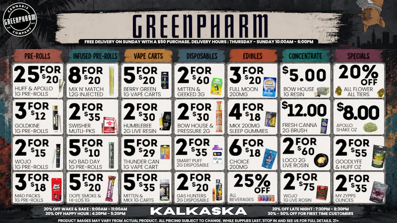 Green Pharm - Kalkaska - Recreational & Medical RESTOCKS!!NEW ITEMS!!NEW DEALS!!BIG SAVINGS!!💥💥