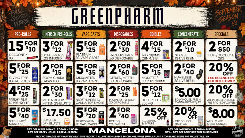 Green Pharm - Mancelona -Recreational Autumn deals and pumpkins please🍂🍂🍂🍂