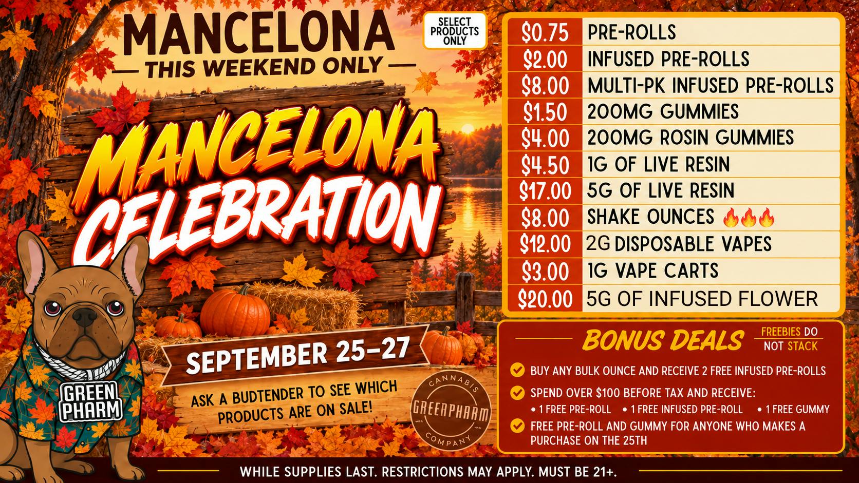 Green Pharm - Mancelona -Recreational CELEBRATE WITH US!!! BIG SALES ALL WEEKEND!!