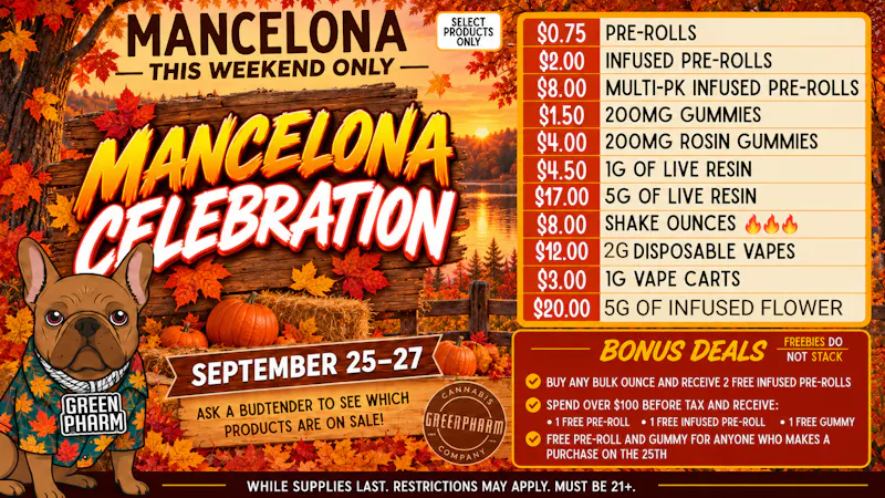 Green Pharm - Mancelona -Recreational CELEBRATE WITH US!!! BIG SALES ALL WEEKEND!!