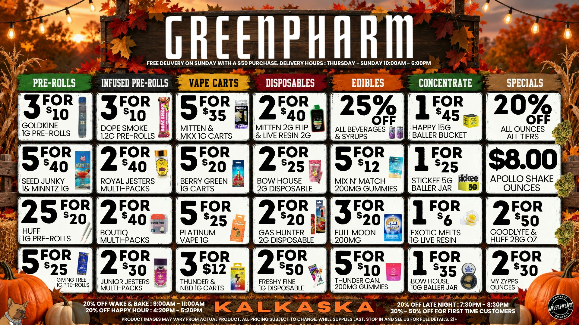 Green Pharm - Kalkaska - Recreational & Medical 🍂🍂FALLING PRICES ON GREAT PRODUCTS AT GREENPHARM