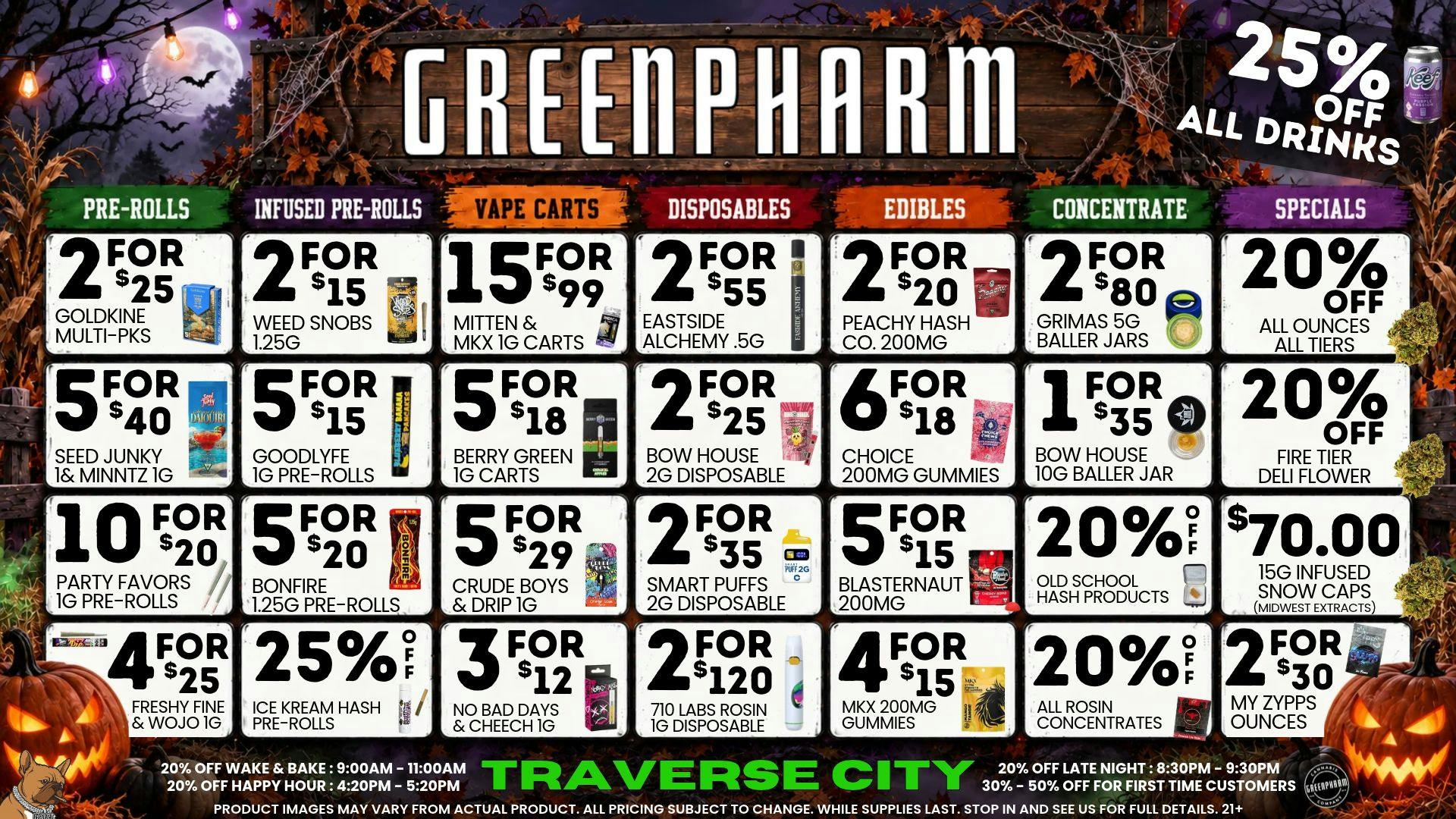 Green Pharm - Traverse City - Recreational & Medical 🍂🍁 Fall Into Savings !!🍁🍂