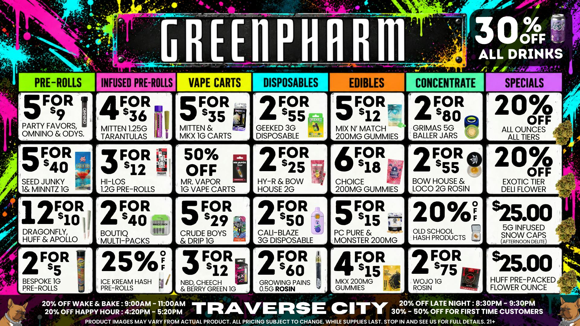 Green Pharm - Traverse City - Recreational & Medical 🍂🍂FALLING PRICES - RAKE IN THE SAVINGS🍂🍂