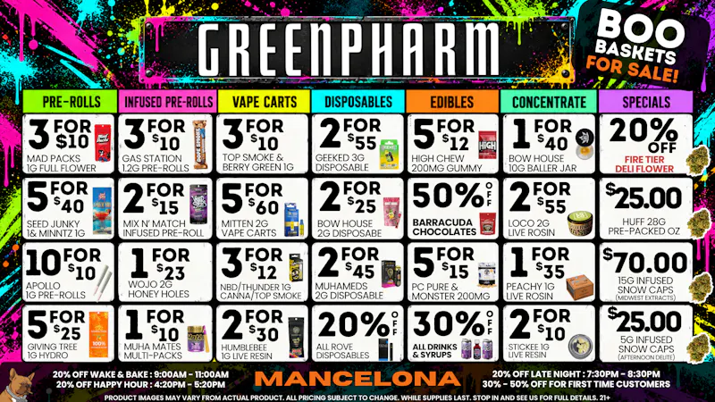 Green Pharm - Mancelona -Recreational 🍂🍂FALLING PRICES - RAKE IN THE SAVINGS🍂🍂