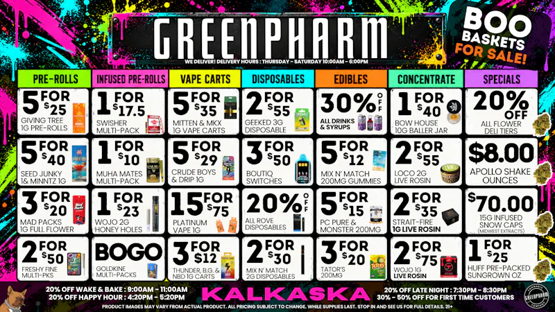 Green Pharm - Kalkaska - Recreational & Medical 🍂🍂 FALLING PRICES-RAKE IN THE DEALS🍂🍂