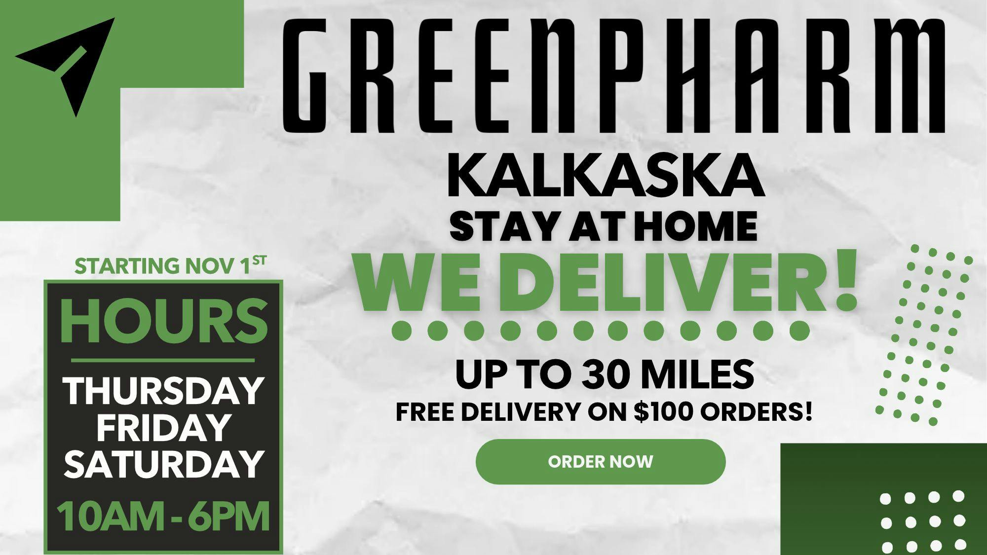Green Pharm - Kalkaska - Recreational & Medical NEW DELIVERY HOURS STARTING NOVEMBER 1ST!!!!