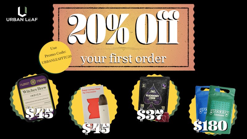 Urban Leaf 20% Off First Time Customer Special