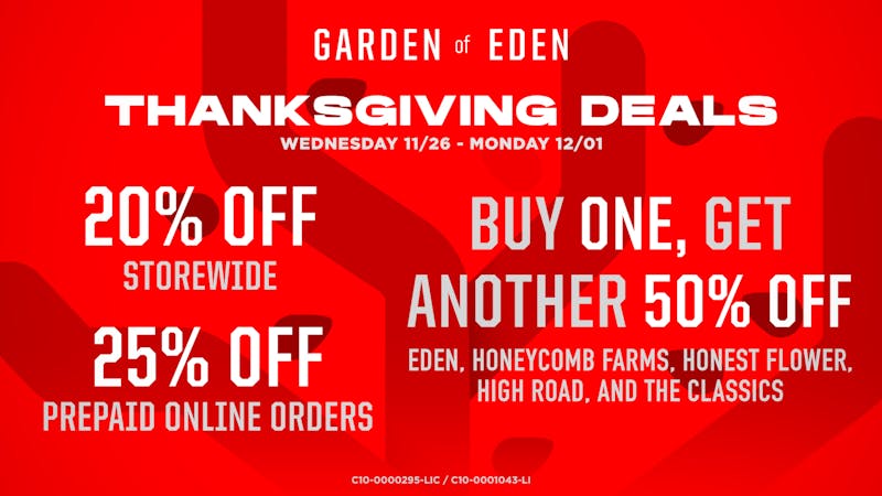 Garden of Eden - Hayward 🦃 Thanksgiving Day Deals Are Here! 🦃