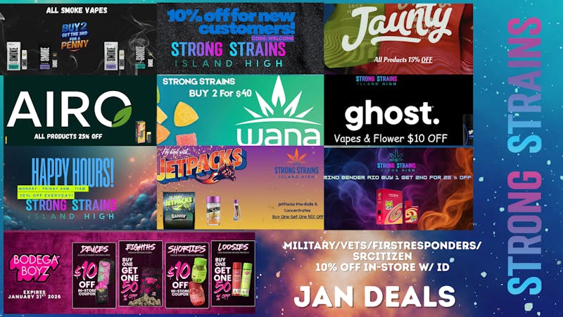 StrongStrains JanuaryDeals At Strong Strains