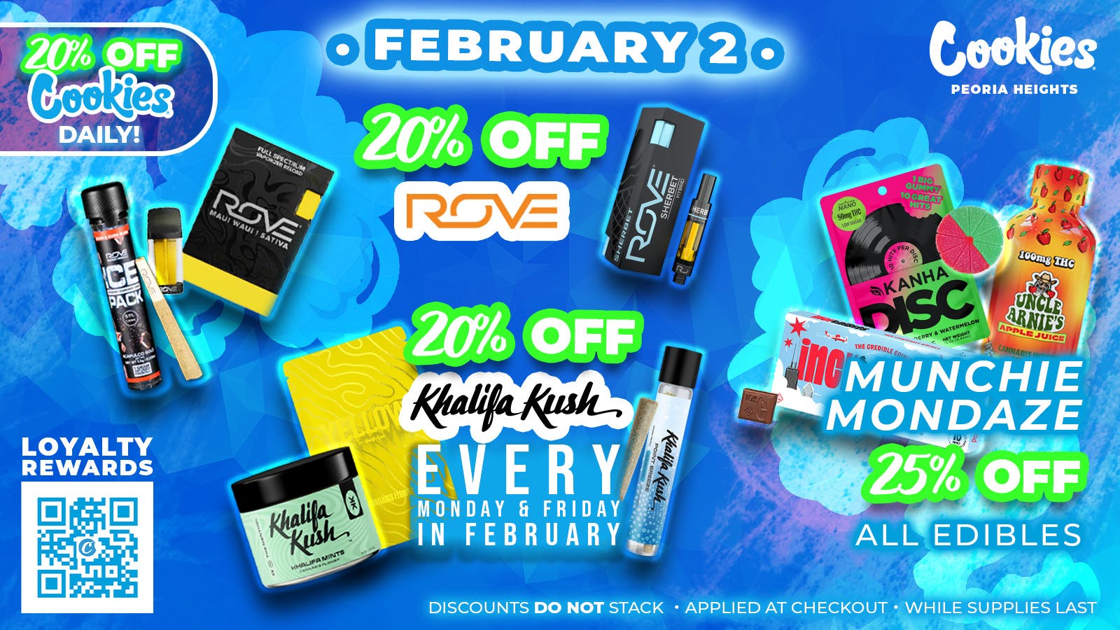 Cookies Peoria Heights 🍬 Munchie Mondaze + Rove & Khalifa Kush SALE!