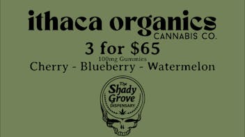 The Shady Grove Dispensary Ithaca Organics Gummies 3 For $65