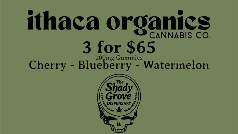 The Shady Grove Dispensary Ithaca Organics Gummies 3 For $65